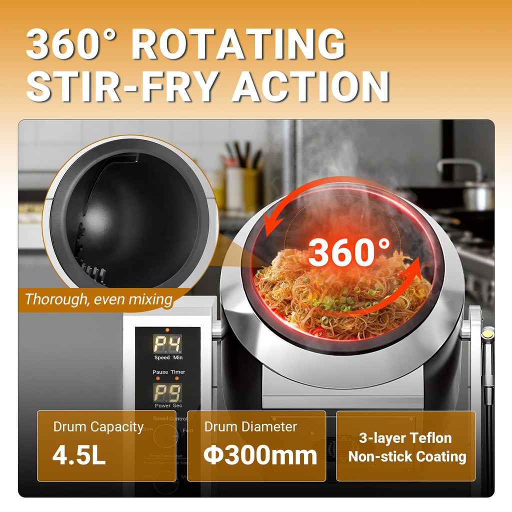 Automatic Stir Fry Machine,Commercial Food Processor 0.5kg-4.5kg