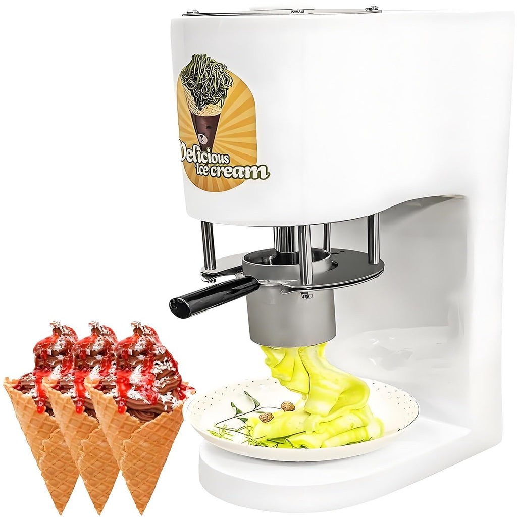 Commercial Ice Cream Spaghetti Press with 4 Shape Molds