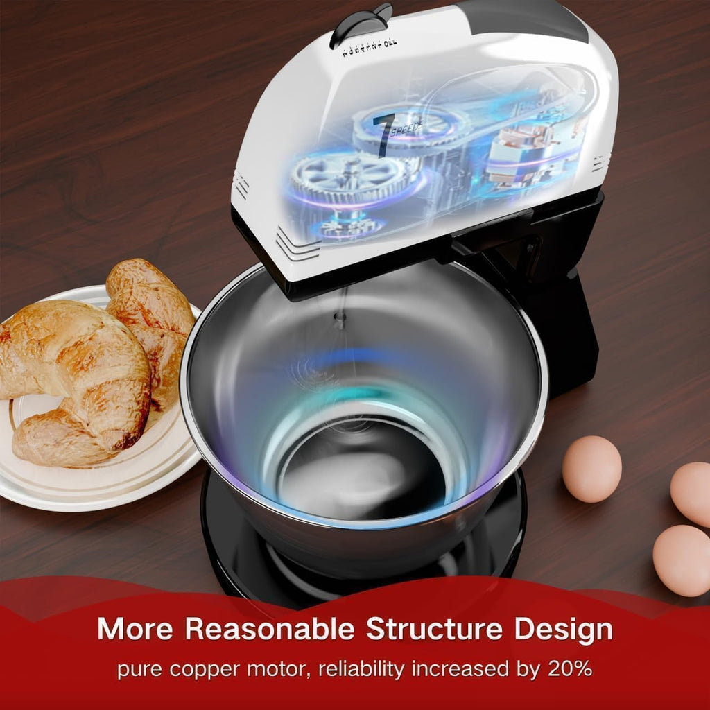7-Speed Stand Mixer with 3QT Stainless Steel Bowl & Attachments
