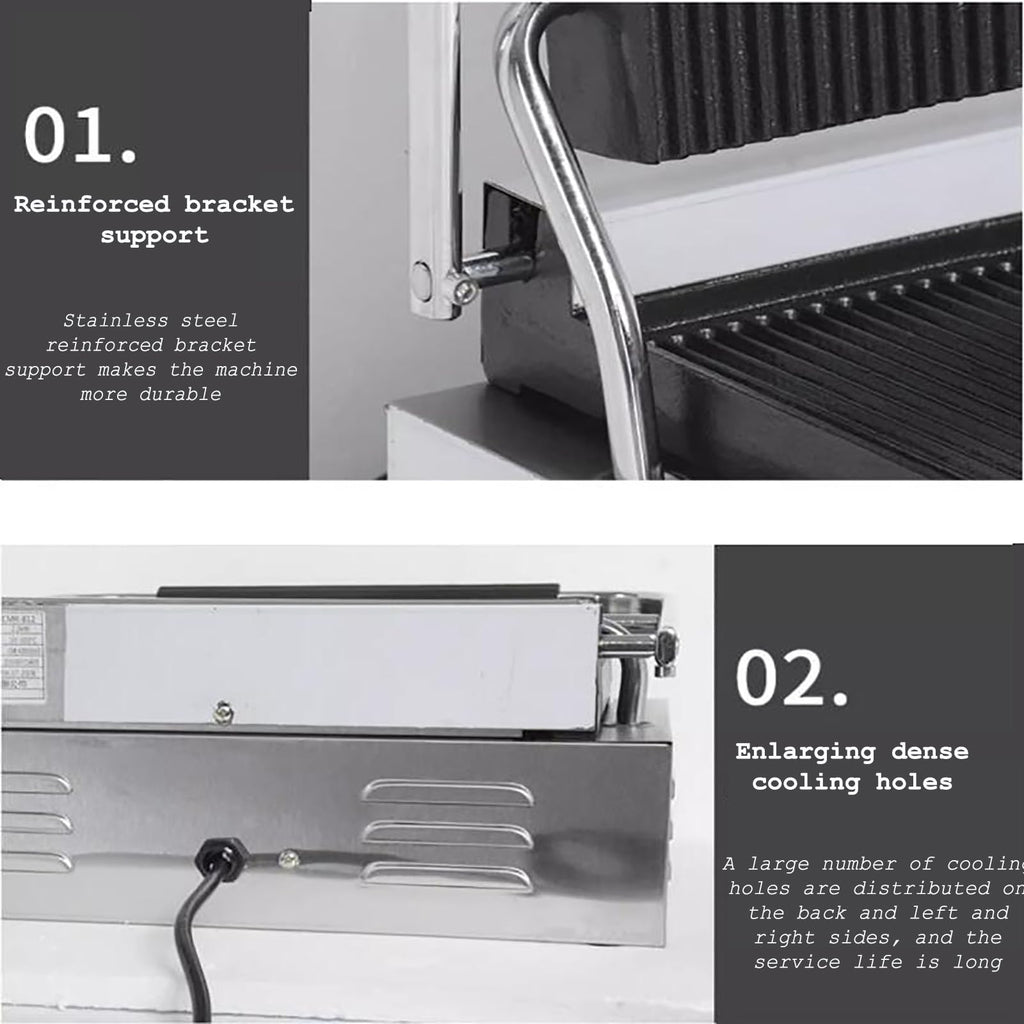2200W Electric Panini Press & Sandwich Maker