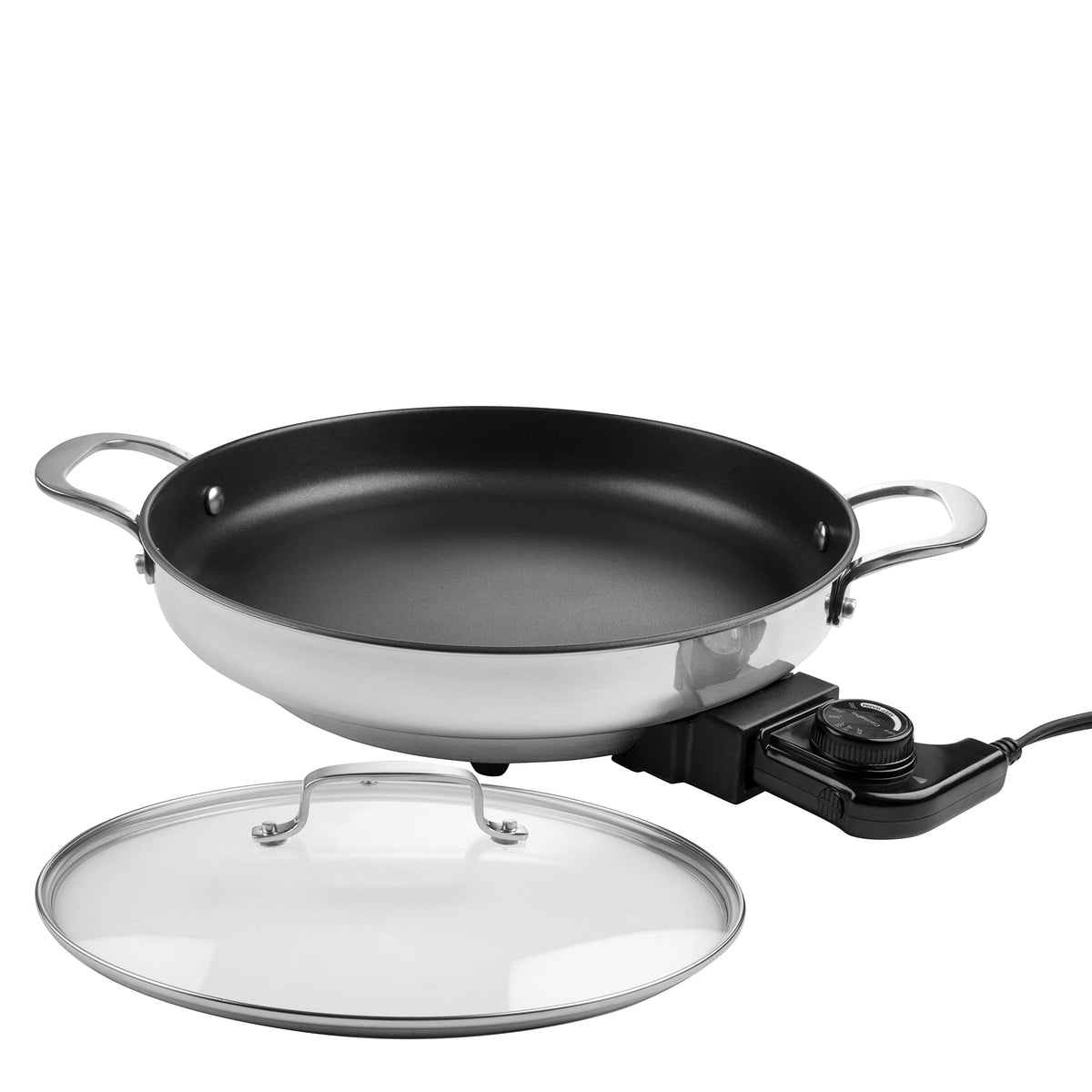 CucinaPro 1654 Stainless Steel Electric Skillet Non-Stick Interior