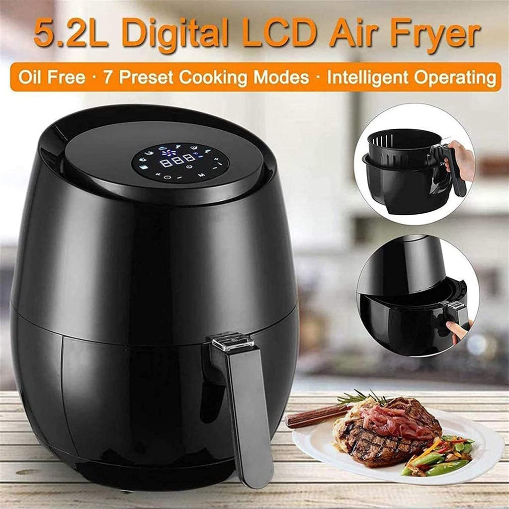 1500W Digital Air Fryer with 7 Presets & Non-Stick Baske