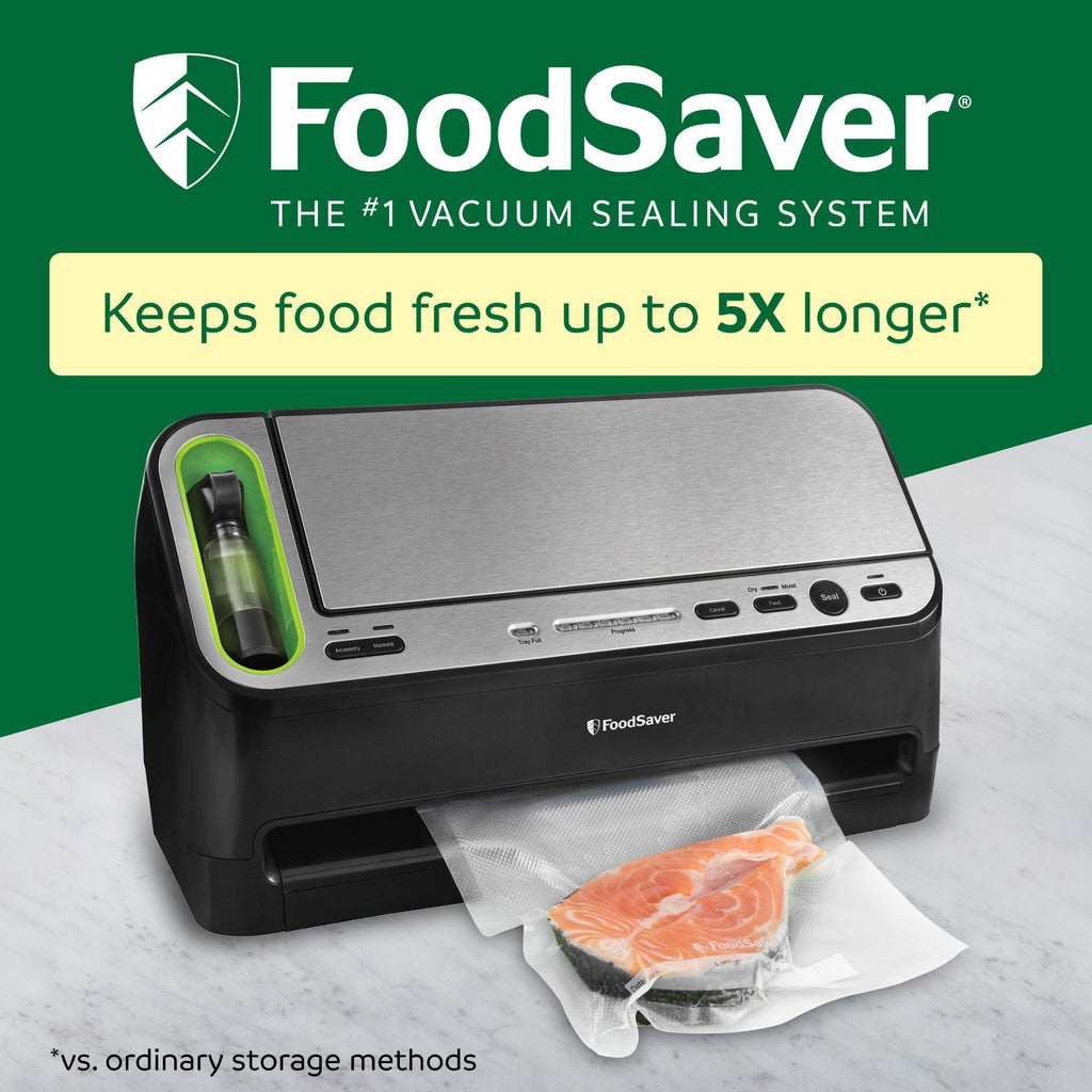 2-in-1 Vacuum Sealer Machine with Automatic Bag Detection & Starter Kit