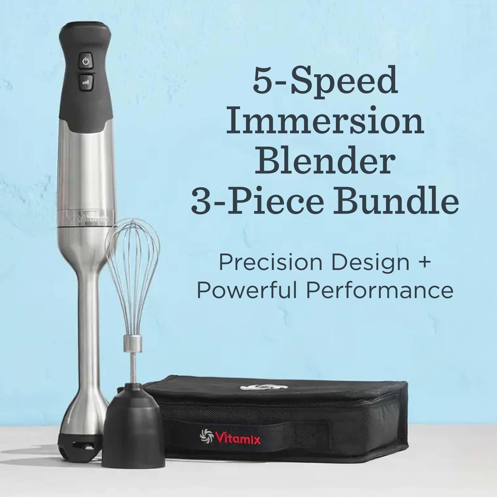 Vitamix 5-Speed Immersion Blender 3-Piece Bundle, Stainless Steel/Black