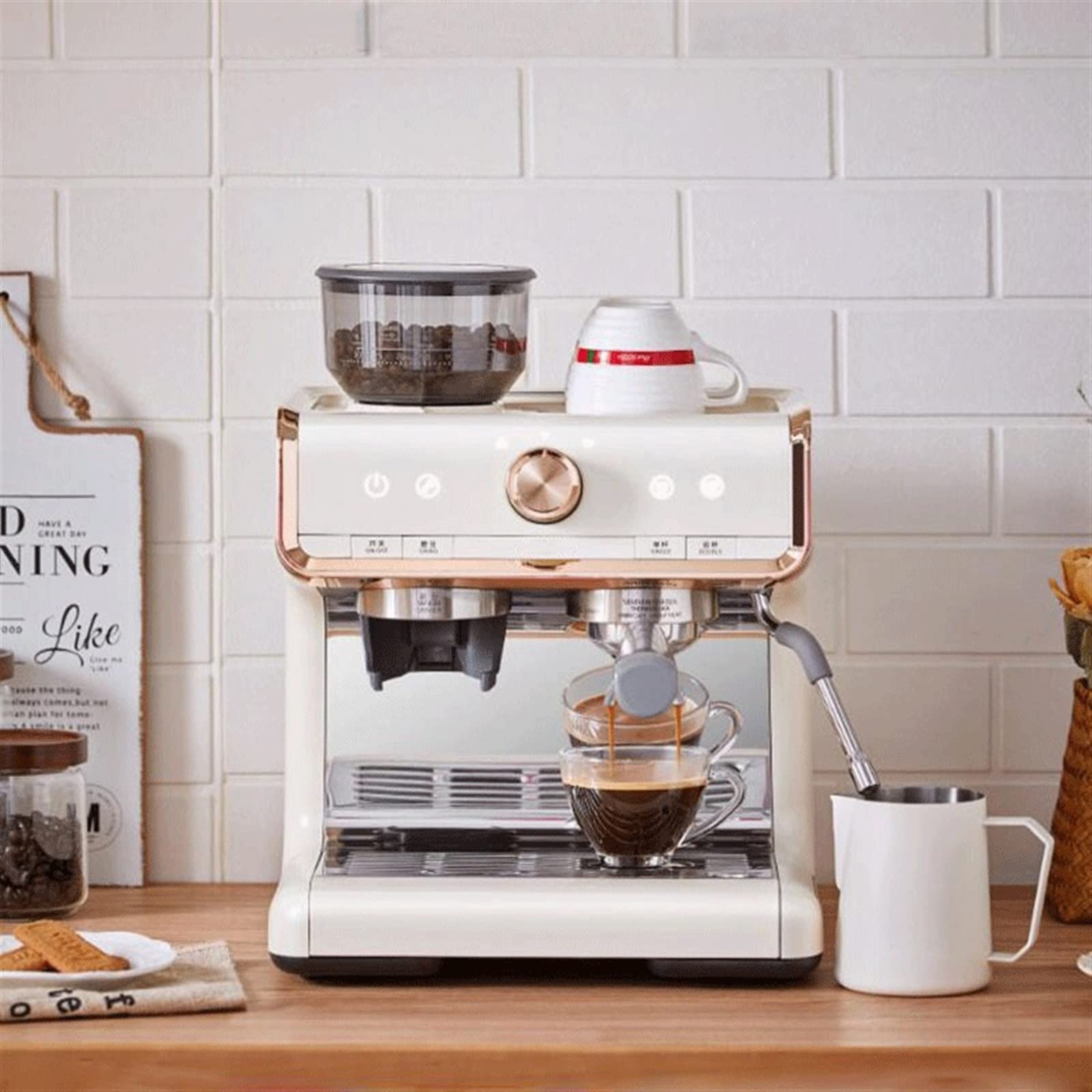 Automatic Espresso Machine with Grinder & Milk Frother