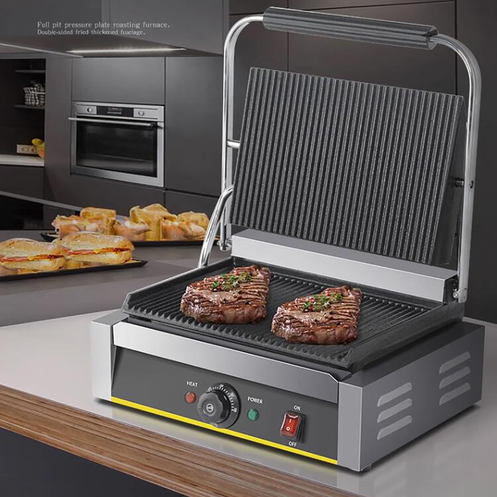 2200W Electric Panini Press & Sandwich Maker