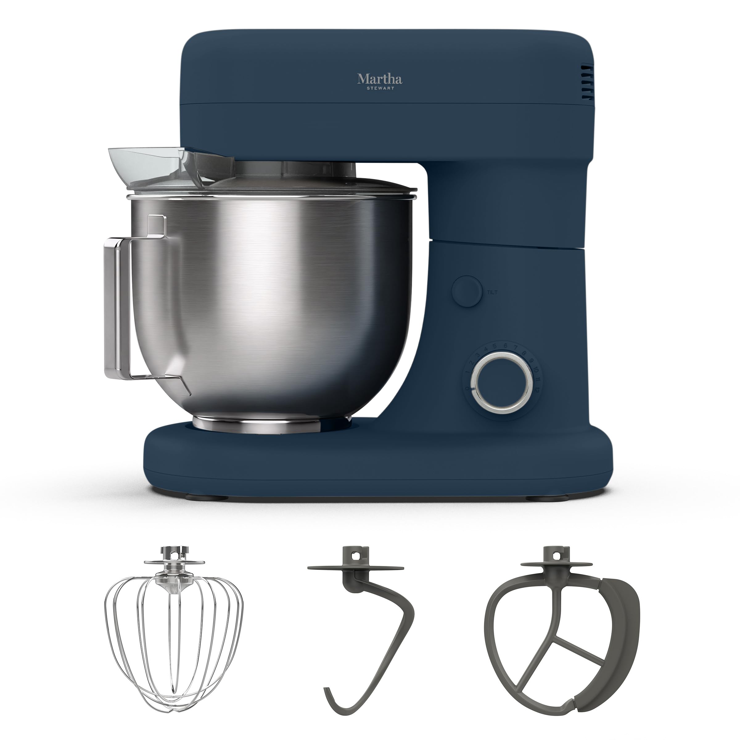 12-Speed Tilt-Head Stand Mixer with 5.3QT Stainless Steel Bowl & Attachments