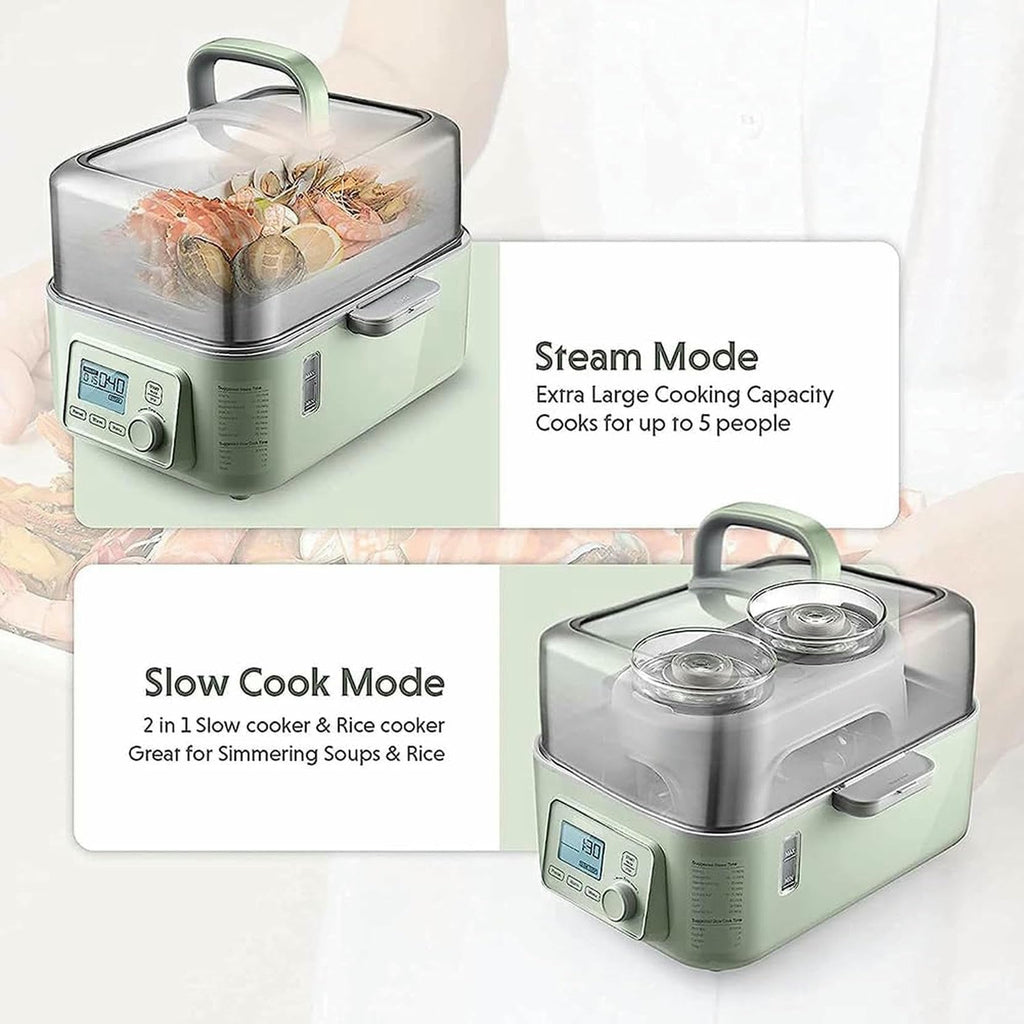 2-Tier Digital Electric Food Steamer with Auto Shut-Off