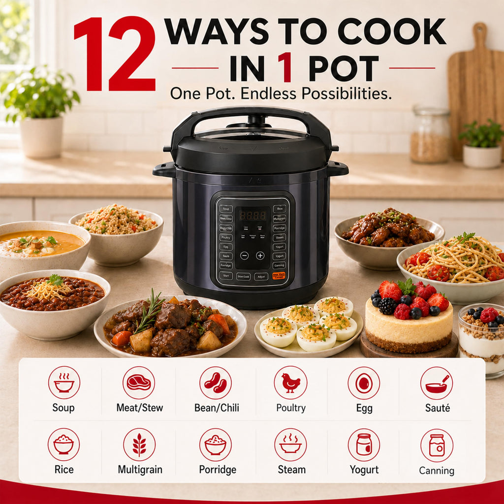 8-Quart Electric Pressure Cooker with 12 Presets