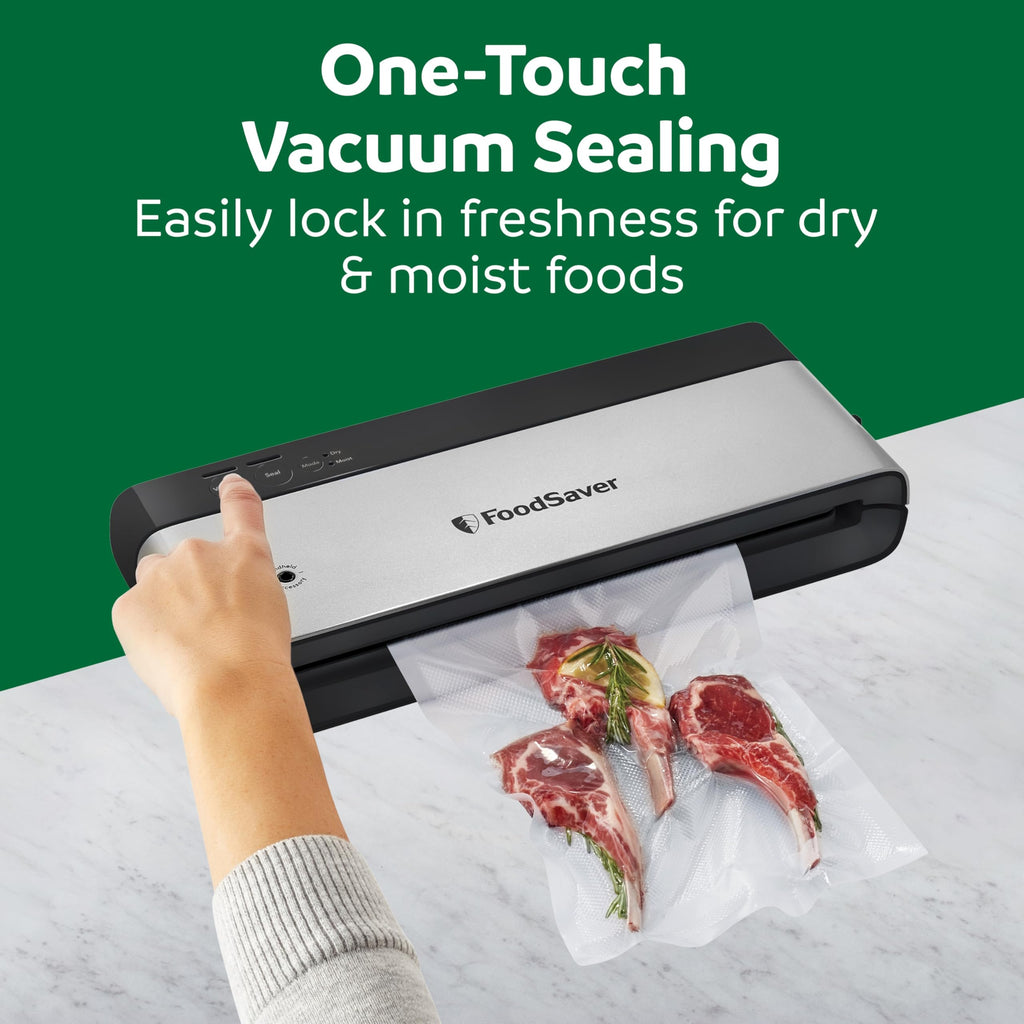 Compact Vacuum Sealer Machine with Bags & Roll for Food Storage