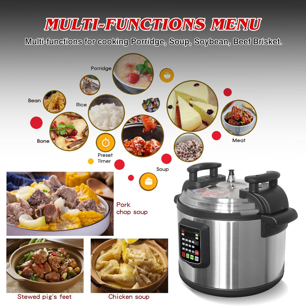 21L Commercial Electric Pressure Cooker with Non-Stick Inner Pot