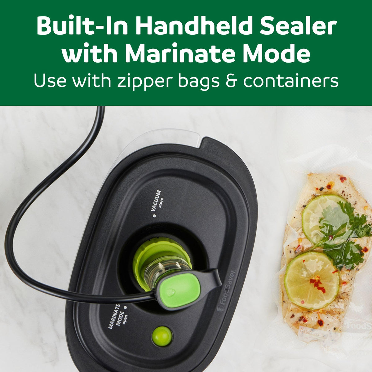 2-in-1 Vacuum Sealer Machine with Automatic Bag Detection & Starter Kit