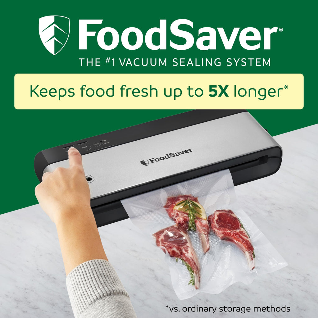 Compact Vacuum Sealer Machine with Bags & Roll for Food Storage
