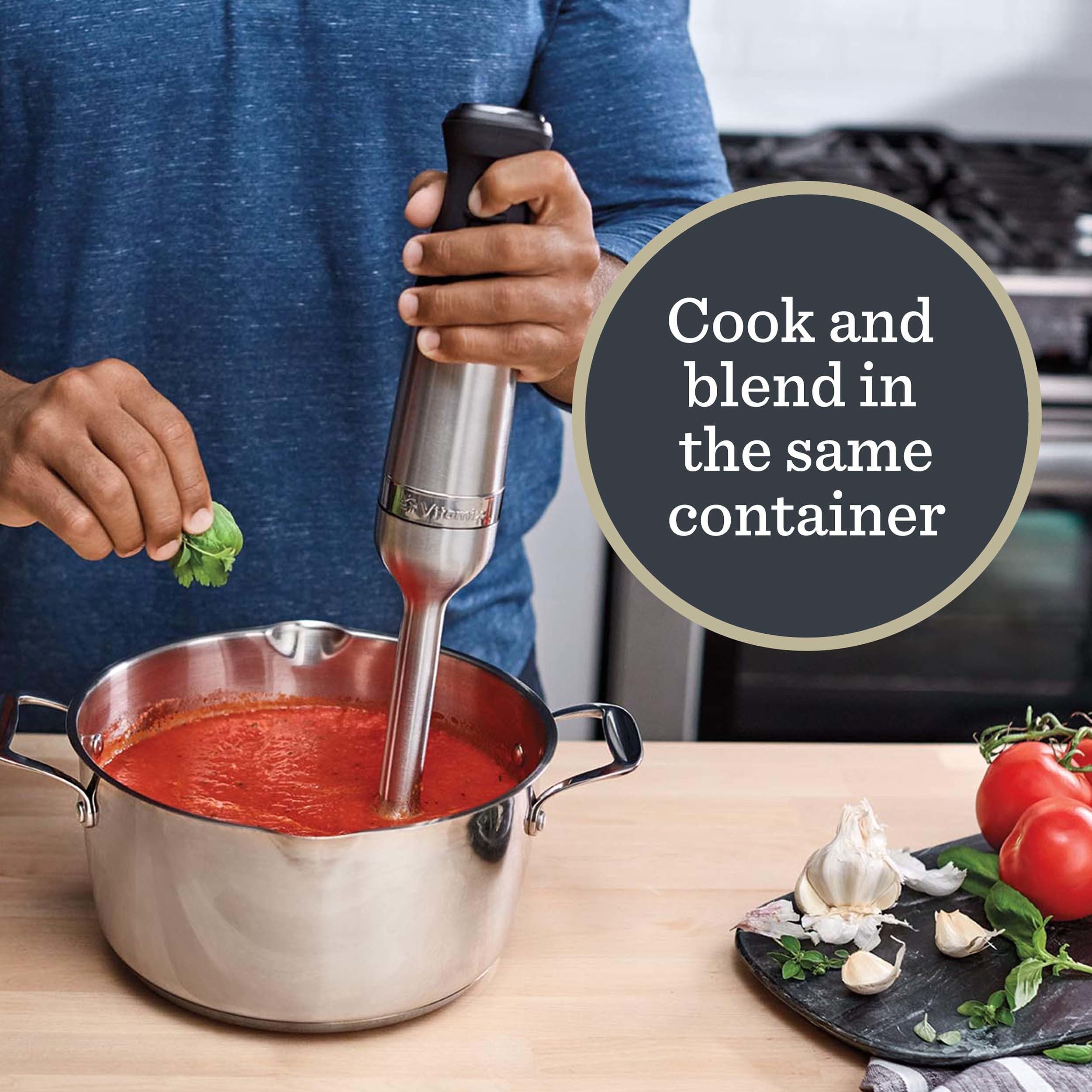 Vitamix 5-Speed Immersion Blender 3-Piece Bundle, Stainless Steel/Black