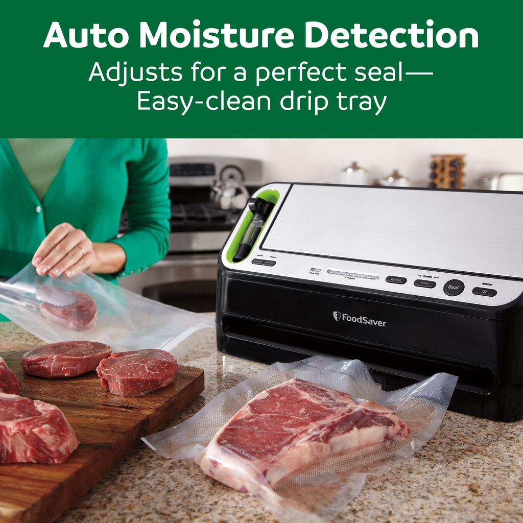 2-in-1 Vacuum Sealer Machine with Automatic Bag Detection & Starter Kit