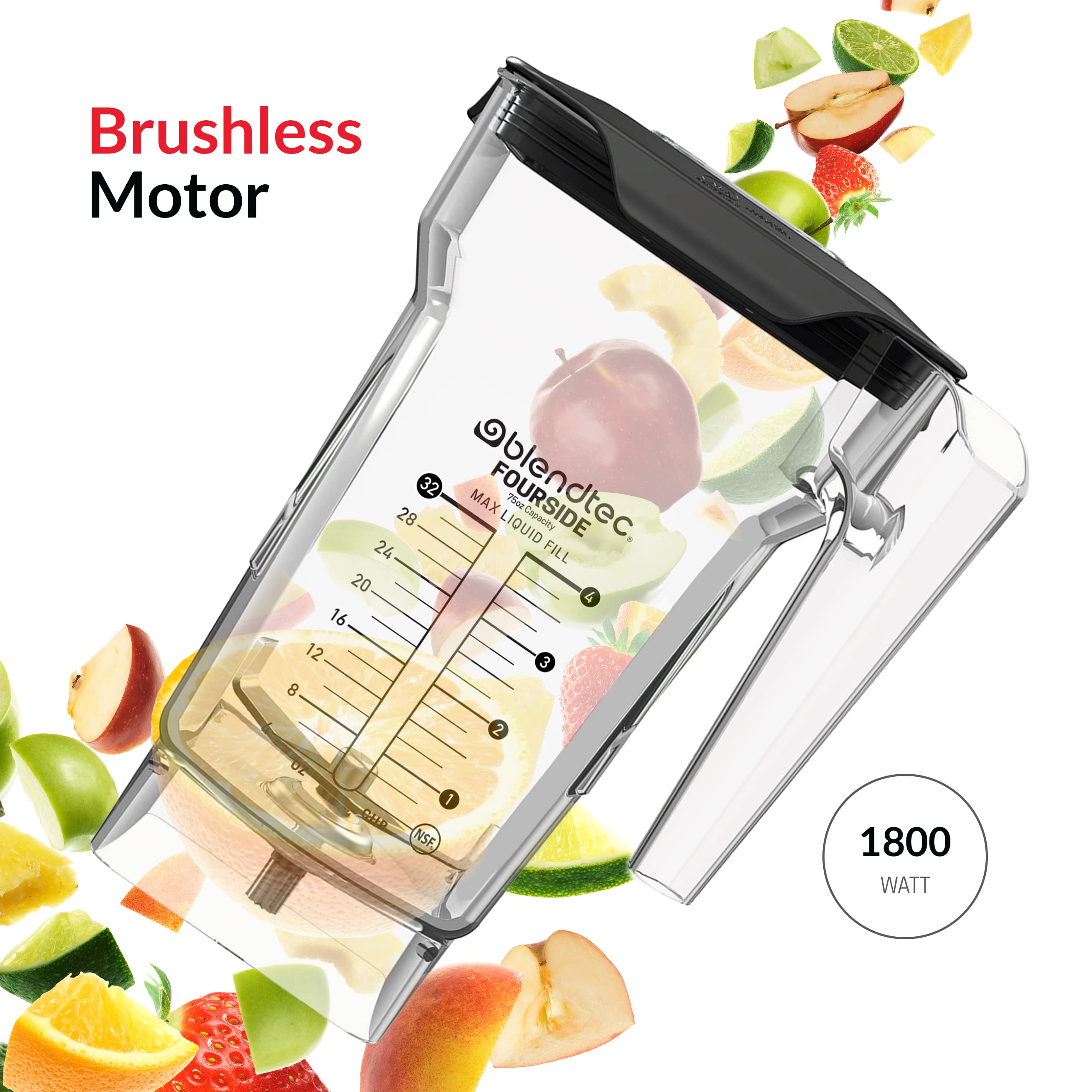 Blendtec Stealth X 885 Commercial Blender (Black) & 75oz* FourSide Jar