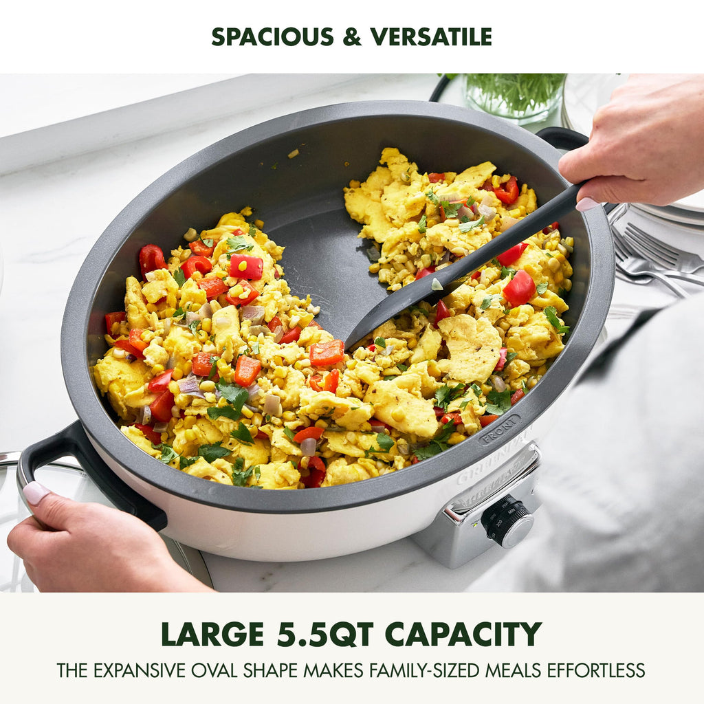 GreenPan Elite 5.5QT Electric Oval Skillet